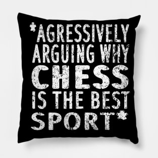 Chess figures gift tournament player saying Pillow