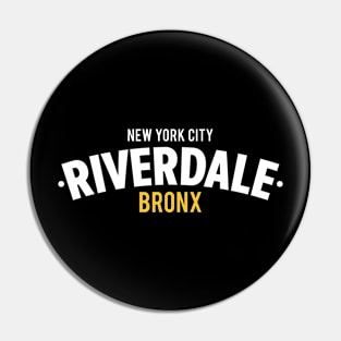 Riverdale Bronx Typography T-Shirt Pin