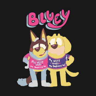 Bluey and Family Design T-Shirt