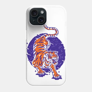 Vintage Japanese Illustration of a Tiger // Purple and Orange Tiger Phone Case