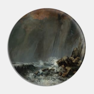 Marine - The Waterspout by Gustave Courbet Pin