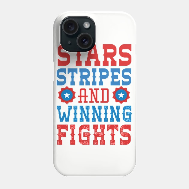 Stars Stripes And Winning Fights Phone Case by Eugenex