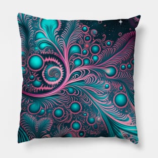 Other Worldly Designs- nebulas, stars, galaxies, planets with feathers Pillow