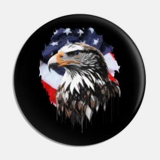 American Flag and The Bald Eagle Pin