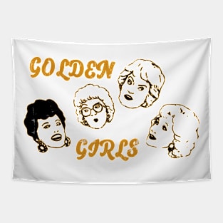 Line Art Golden Girls Tapestry