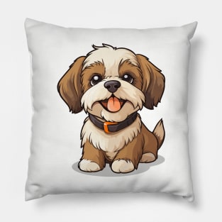 Cartoon Cute Kawaii Shih Tzu Dog Pillow