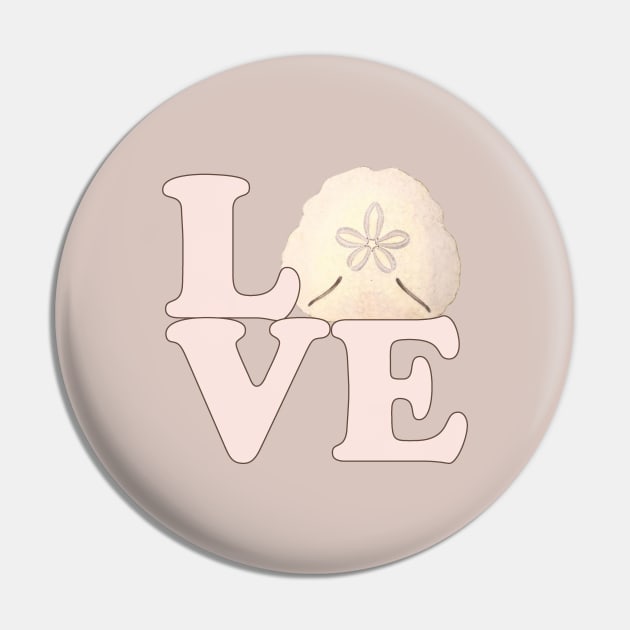 Lispe LOVE with Sand Dollar Pin by Lispe