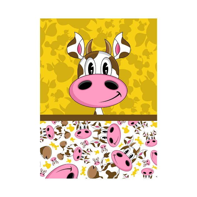 Cute Cartoon Moo Cow by markmurphycreative