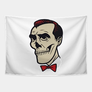 Skull Guy Rockabilly 1950 Vintage Tapestry