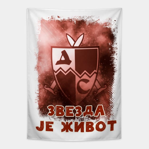 Delije Sever Crvena Zvezda Beograd * Red Star Belgrade Serbia ULTRAS 1989 Tapestry by Naumovski