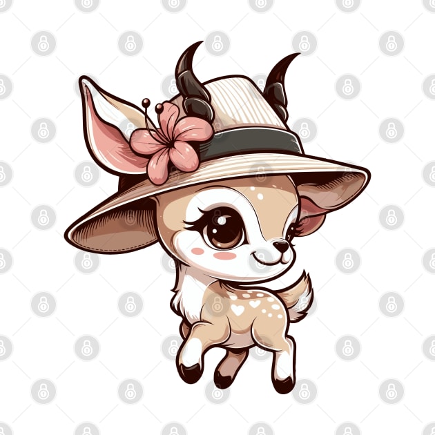 Gazelle with Hat by CreativeArtss