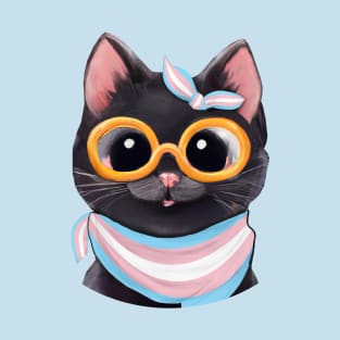 Cute Transgender, Cute Trans Shirt, Subtle Transgender, Trans Pride Shirt, transgender clothing, transgender gift, trans pride flag, transgender flag, Transgender Tee, Trans Flag Tee, mtf shirt, kawaii trans pride, cat trans shirt T-Shirt