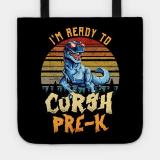 I'm Ready To Crush Pre-k Dinosaur Back To School Tote