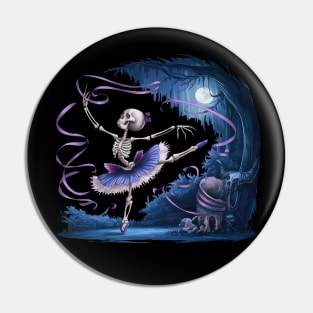 Skeleton Ballet in a dark forest Pin