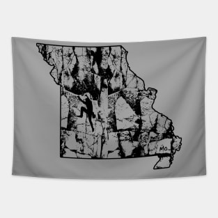 Rock Climbing Missouri Rock Climber State Map Tapestry