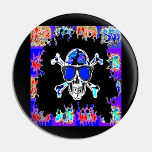 graffiti urban skull Pin