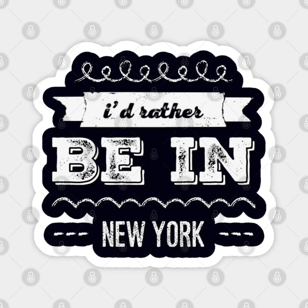 I'd rather be in New York City taxi Broadway Wall street Fifth avenue Times square New York New York Travel holidays Magnet by BoogieCreates