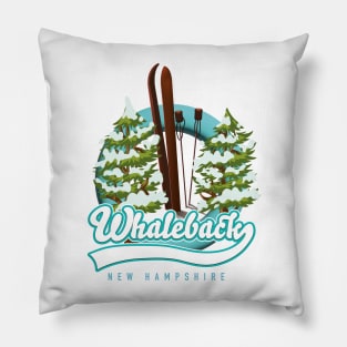 Whaleback New Hampshire retro ski logo Pillow