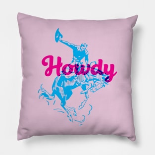 Howdy Cowboy Risograph Print Pillow