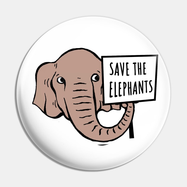 Save the Elephants Pin by lucamendieta