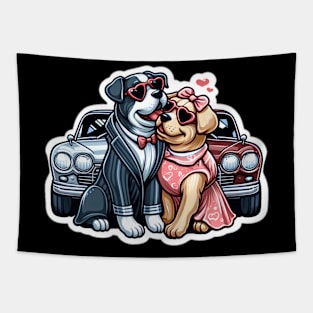 two dogs in love Tapestry