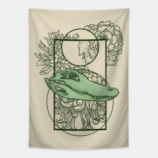 Alligator Skull Tapestry