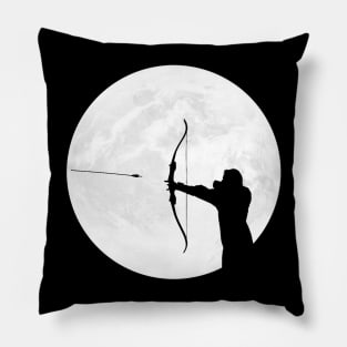 Archer Silhouette in Full Moon Pillow