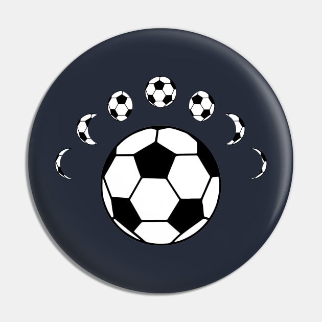 Soccer ball moon Pin by AsKartongs