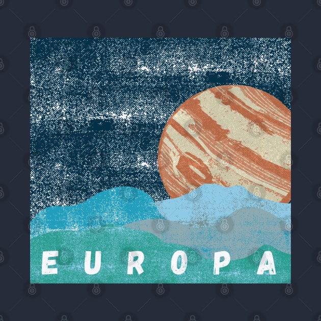 Europa Jupiter Moon by High Altitude