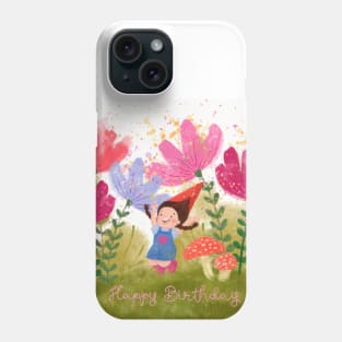 Happy birthday gnome Phone Case