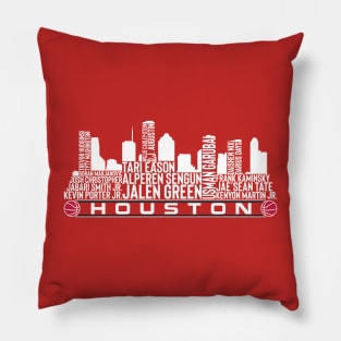 Houston Basketball Team 23 Player Roster, Houston City Skyline Pillow