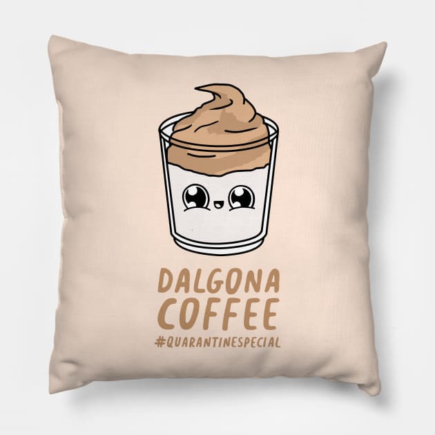 Kawaii Dalgona Coffee Pillow by SuperrSunday