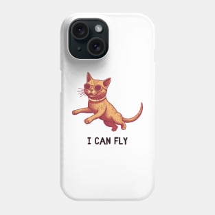 Cat I can fly Phone Case