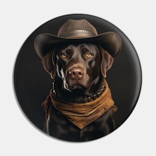 Cowboy Dog - Labrador Retriever Pin