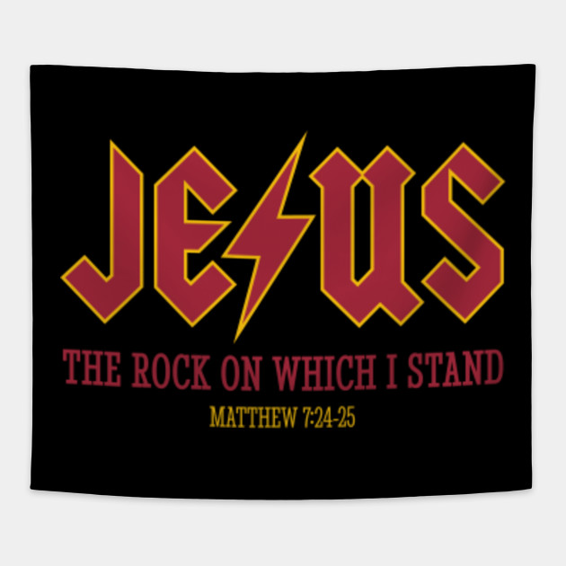 Mathew 7 24 Christian Design Christian Tapestry Teepublic