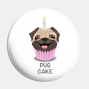 Pug Cake Pin