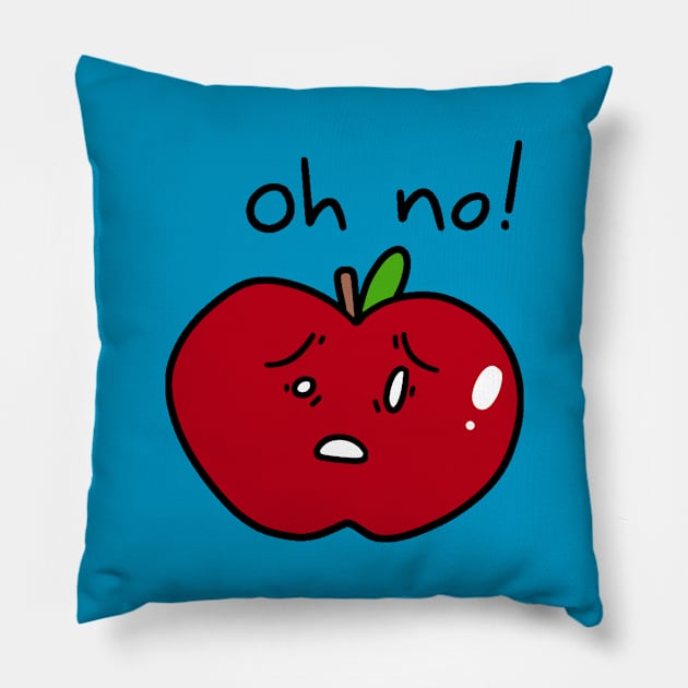 Oh No! Apple Pillow by saradaboru