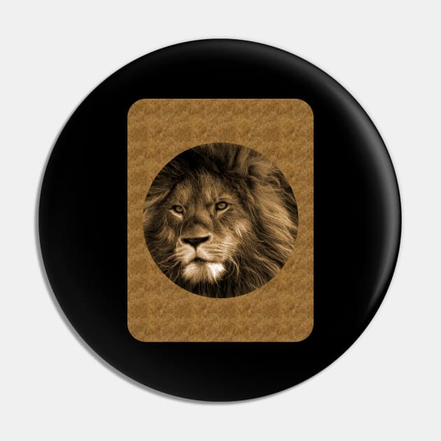 Lion face Pin by Sharply