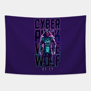 Cyberpunk Werewolf Tapestry