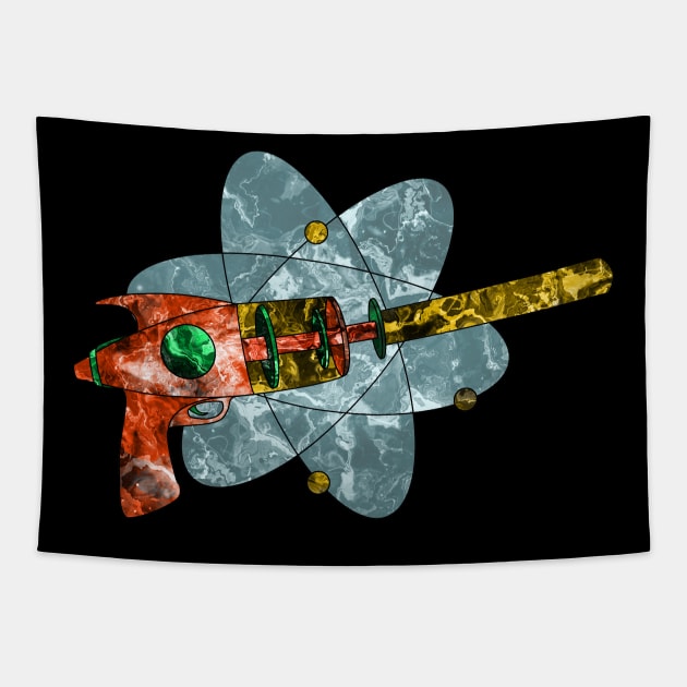 Atom Punk Ray Gun Tapestry by Leroy Binks