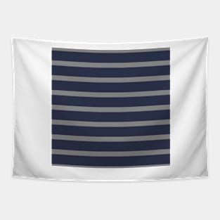 Grey and Navy Stripes Tapestry