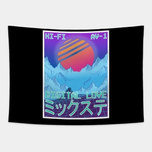 Vaporwave Aesthetic Style 80s Synthwave Retro Tapestry