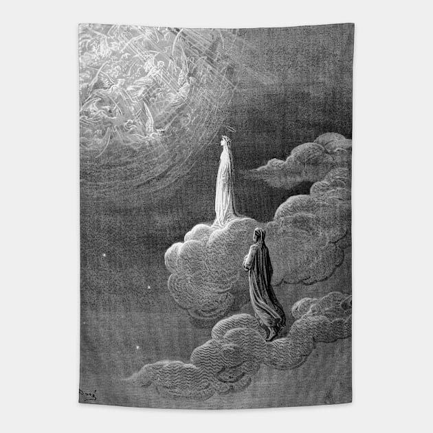 High Resolution Gustave Doré Paradiso Illustration The Fifth Heaven Mars Tapestry by tiokvadrat