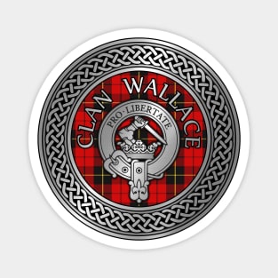 Clan Wallace Crest & Tartan Knot Magnet