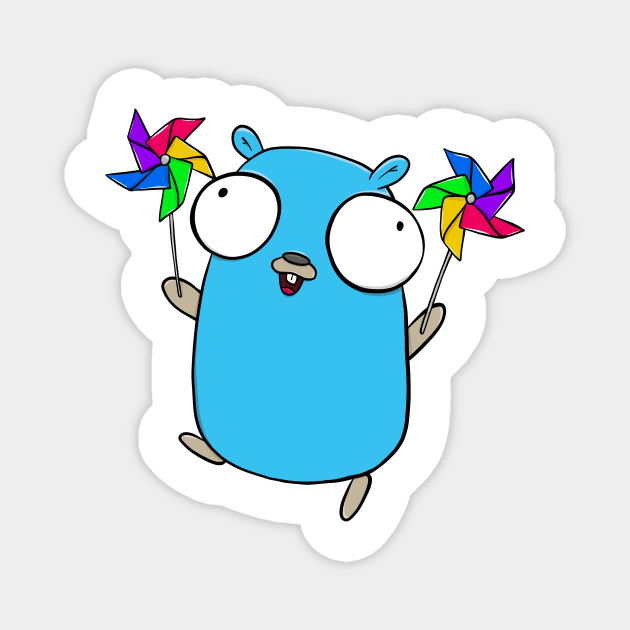 Pinwheel Gopher Magnet by MariaNinfa