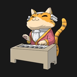 Cat Piano Kawaii T-Shirt