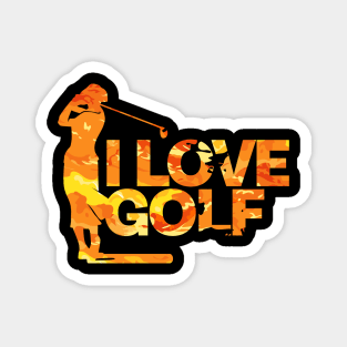 I LOVE GOLF Magnet