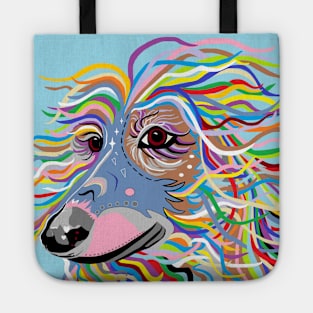 Colorful Afghan Hound Tote