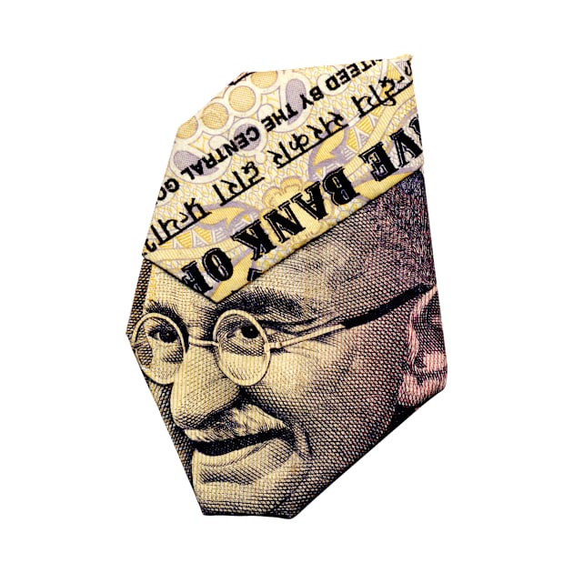 Gandhi / Money Origami by yosuke