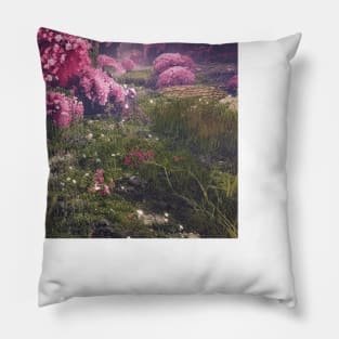 architecture city overgrown Pillow